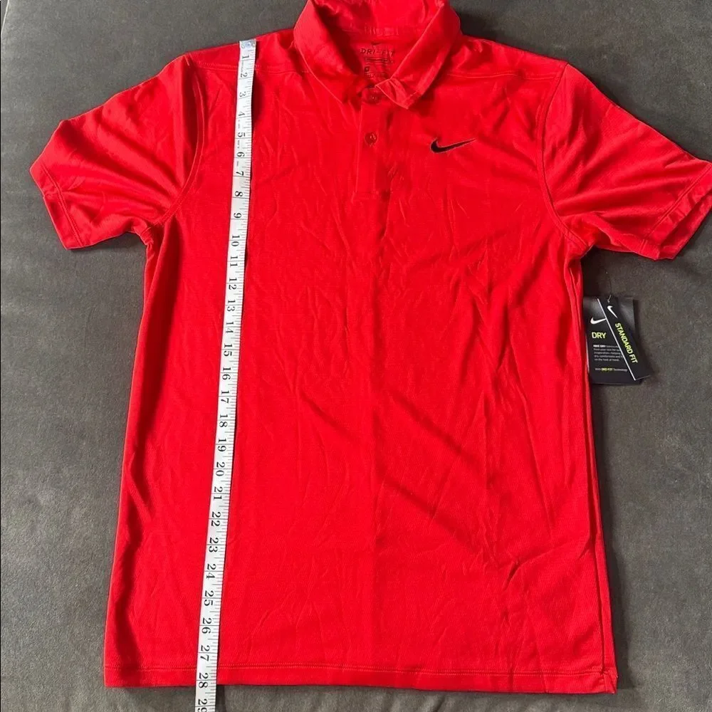 Nike Men’s Red Golf Polo Shirt Standard Fit Short Sleeve AJ5479-657 SMALL NWT